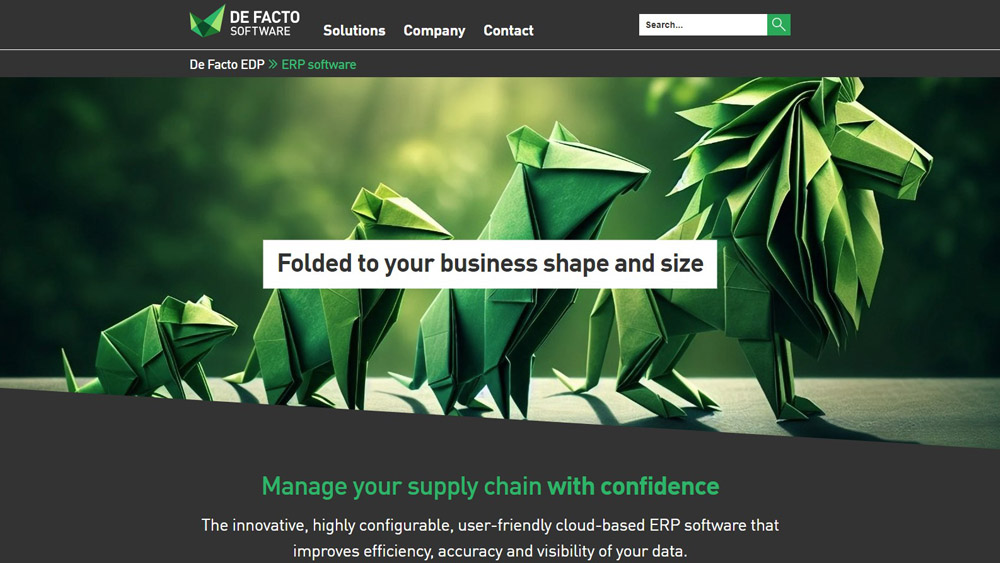 De Facto Software New Website Launch - Website design and development